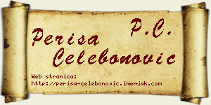 Periša Čelebonović vizit kartica